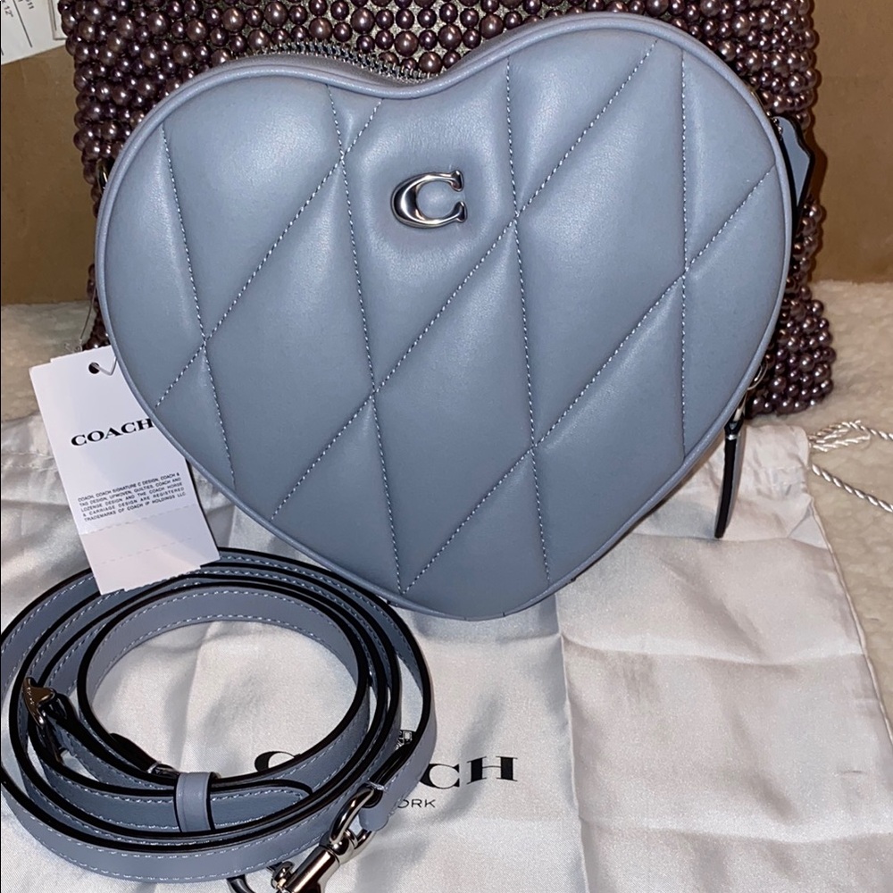 Coach Blue Heart-Shaped Crossbody Bag